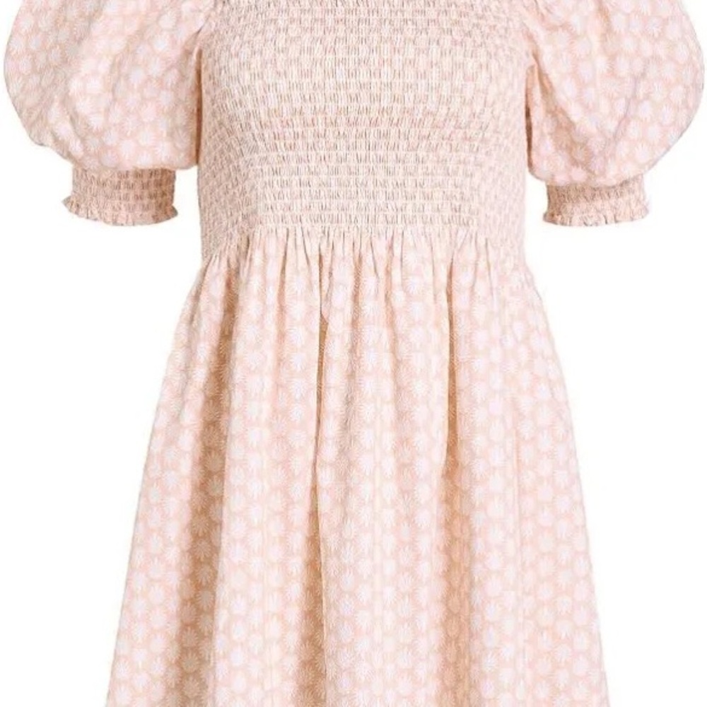 Hill House Mini Dress in Light Pink Floral